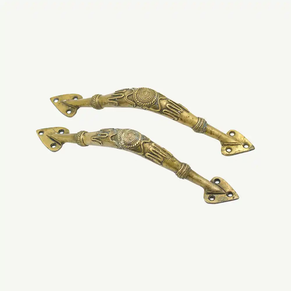 Vintage Ornate Brass Door Handle