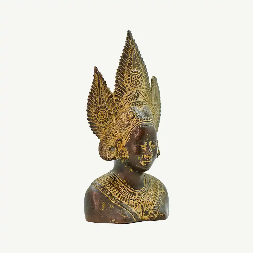 Balinese or Indochinese dancer bust made of bronze