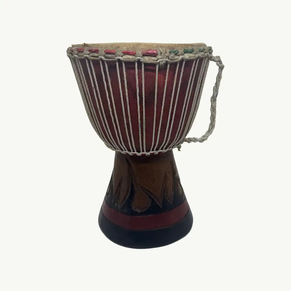 " Sculptural Wood Djembe Drum"