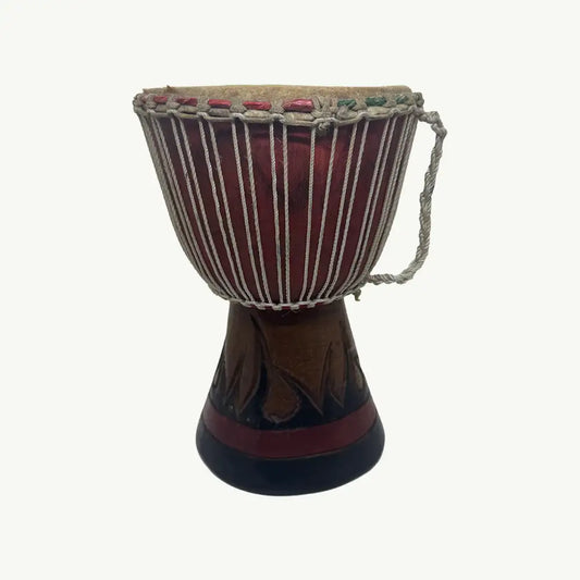 " Sculptural Wood Djembe Drum"