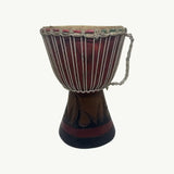 " Sculptural Wood Djembe Drum"