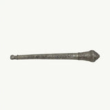 Intricately Carved Silver-Toned Decorative Mace