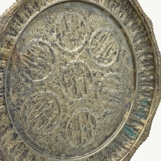 Antique Hand-Hammered Copper Charger / Platte