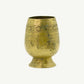 Engraved Brass Pedestal Goblet