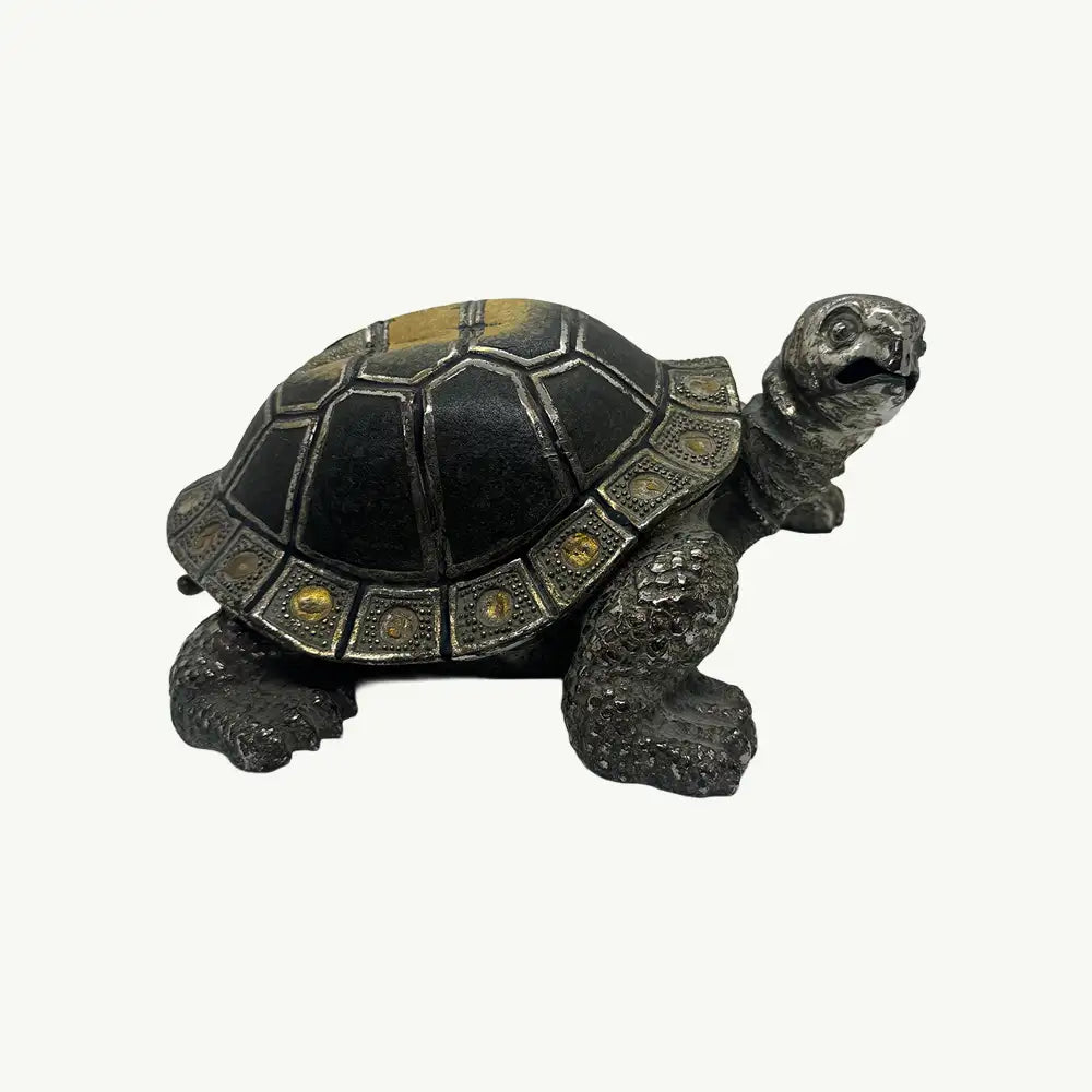 Heavy-Duty Metal Tortoise Figurine (Box)