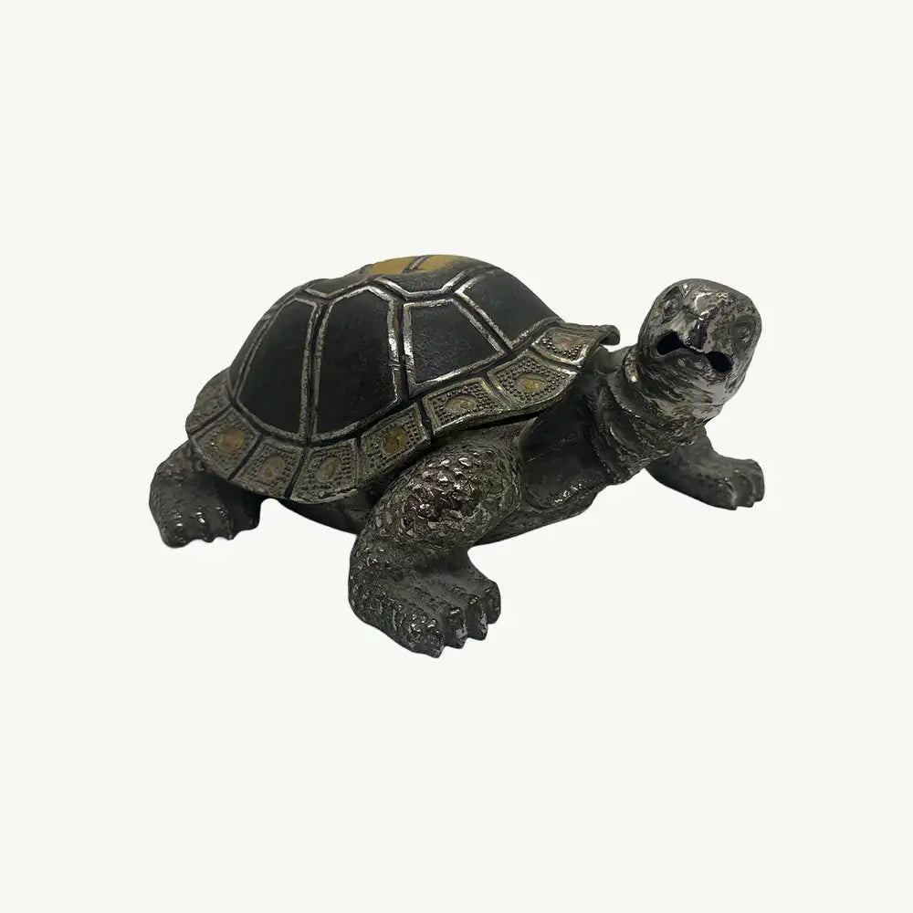 Heavy-Duty Metal Tortoise Figurine (Box)