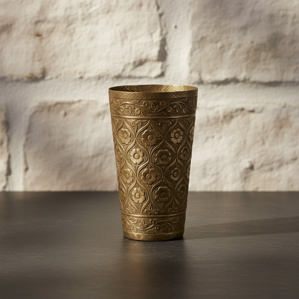 Vintage Solid Brass Traditional Drinking Tumbler 2