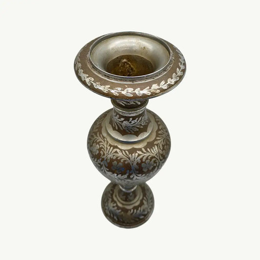 The Historic Syrian Inlaid White Brass Vase