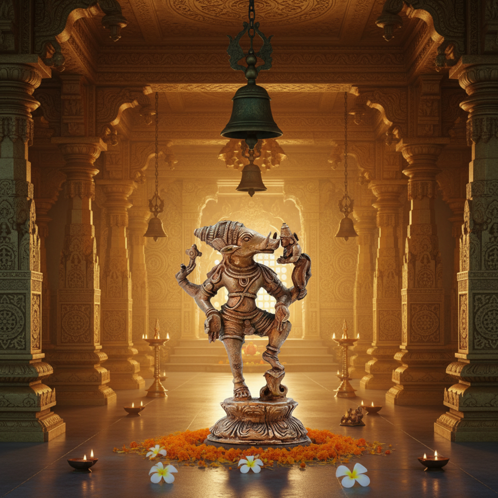Graceful Vishnu Varaha Roopam Idol - Divine Blessings