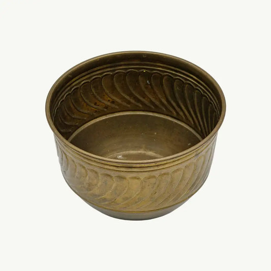 Antique Patinated Copper Decorative Bowl