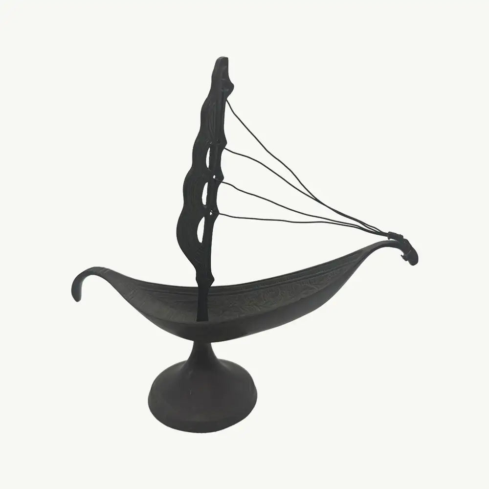BRASS BOAT The ""Celestial Sail"" Hand-Cast Brass Sculpture