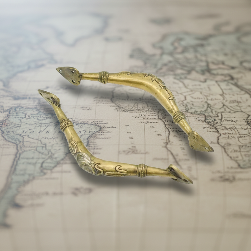 Vintage Ornate Brass Door Handle