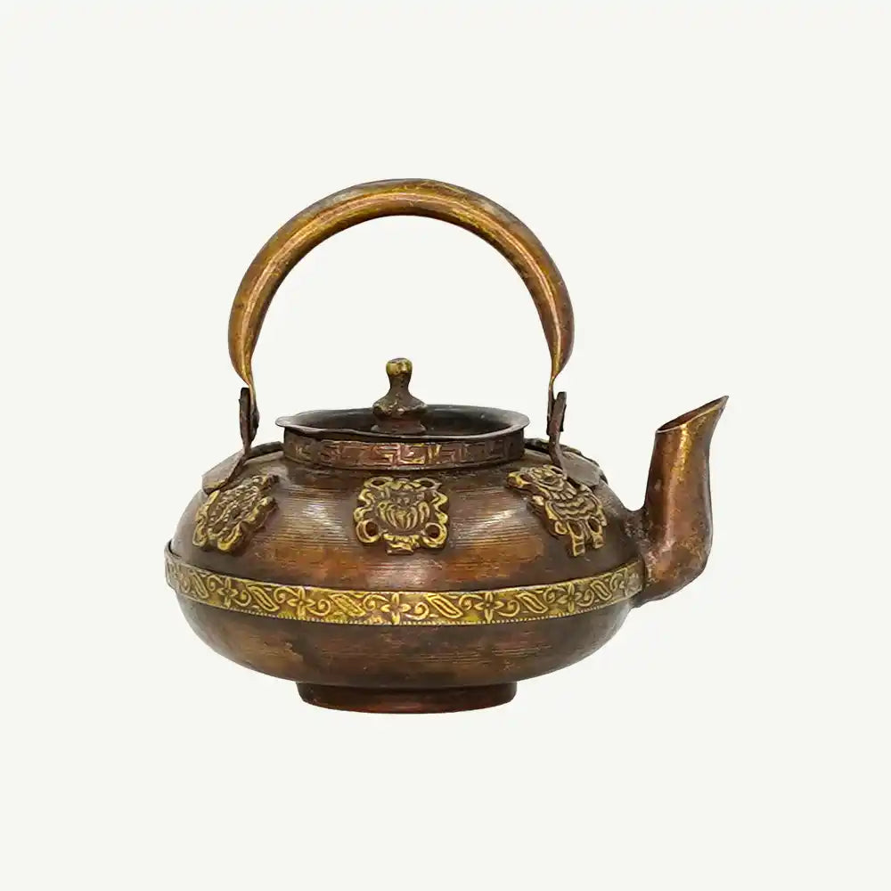 Vintage Bronze Dragon-Motif Teapot/Kettle (Big)