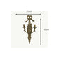 Decorative Brass Wall Sconces with Bow and Swag Motif (Set of Two)