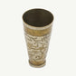 Vintage Hand-Etched Copper Glass | Middle Eastern Floral Engraved Cup | Collectible Metalware Vessel