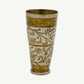 Vintage Hand-Etched Copper Glass | Middle Eastern Floral Engraved Cup | Collectible Metalware Vessel