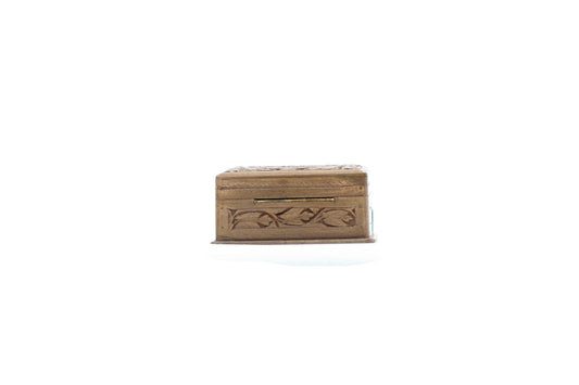 Hand-Carved Walnut Wooden Jewelry Box