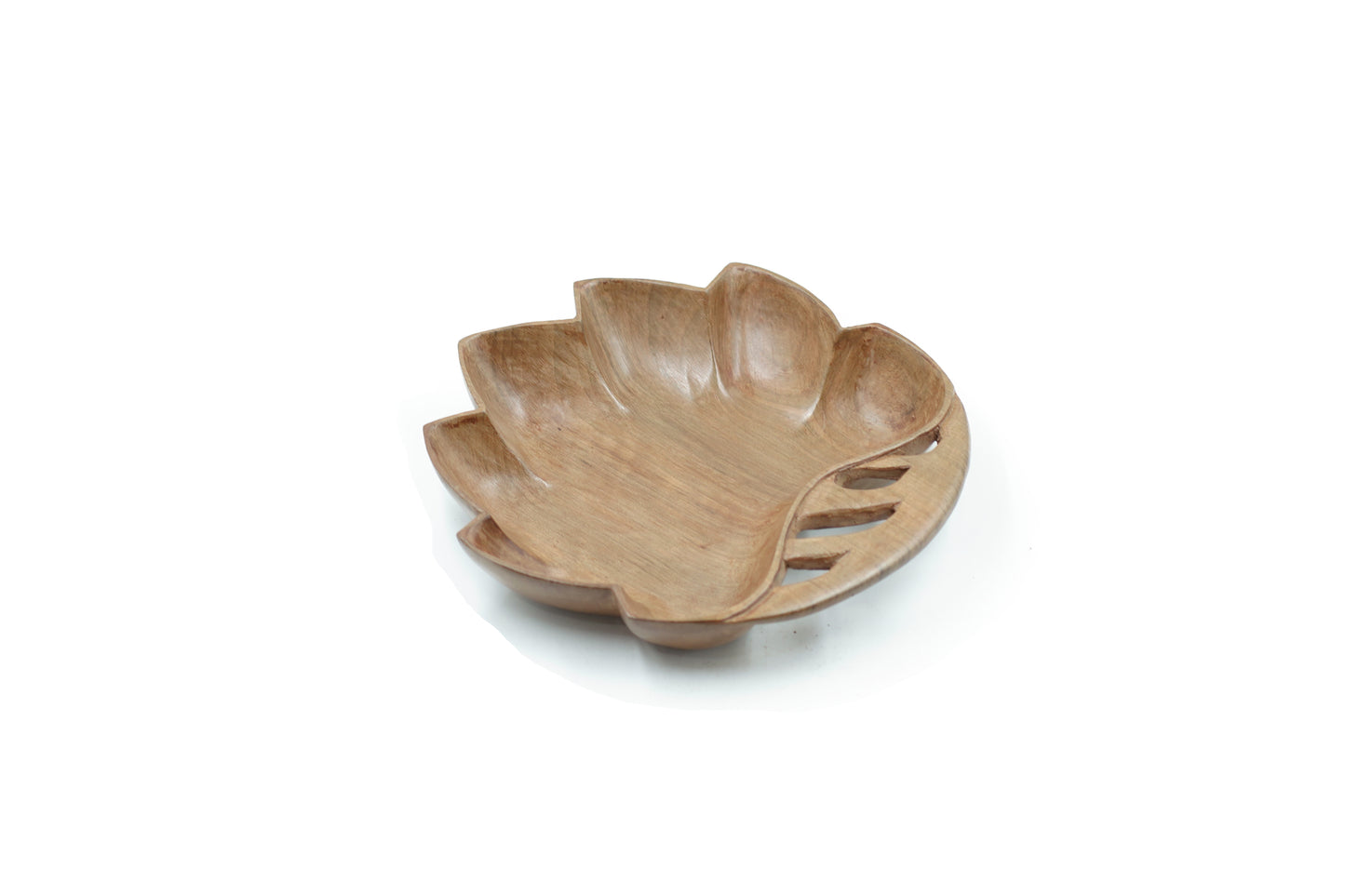 Hand-Carved Walnut Wooden Serving Tray