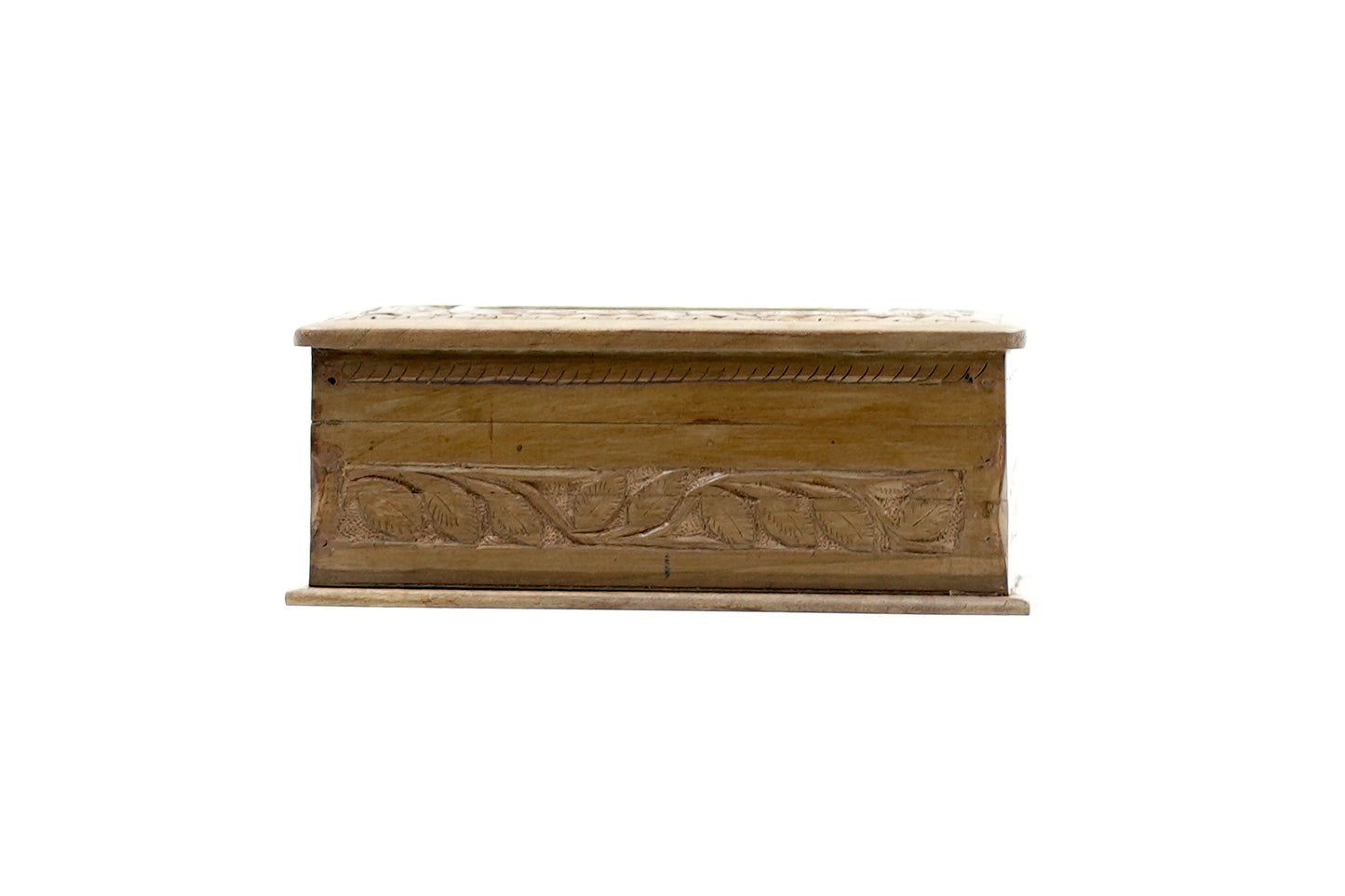 Hand-Carved Walnut wood Tissue Box