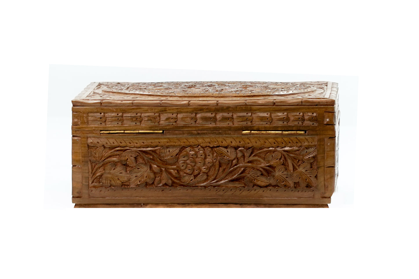 Heritage" Hand-Carved Walnut Jewelry Box.