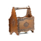 Exquisite hand-carved walnut magazine holder