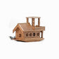Hand-Carved Walnut wood Miniature Kashmir Houseboat