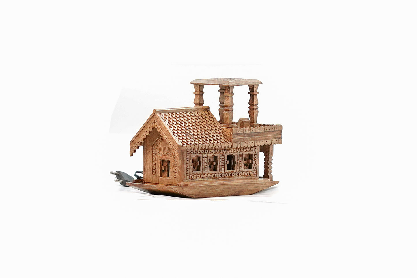 Eternal Walnut Voyage – Wooden Houseboat