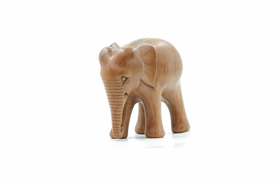 Majestic Elephant of Walnut Wood