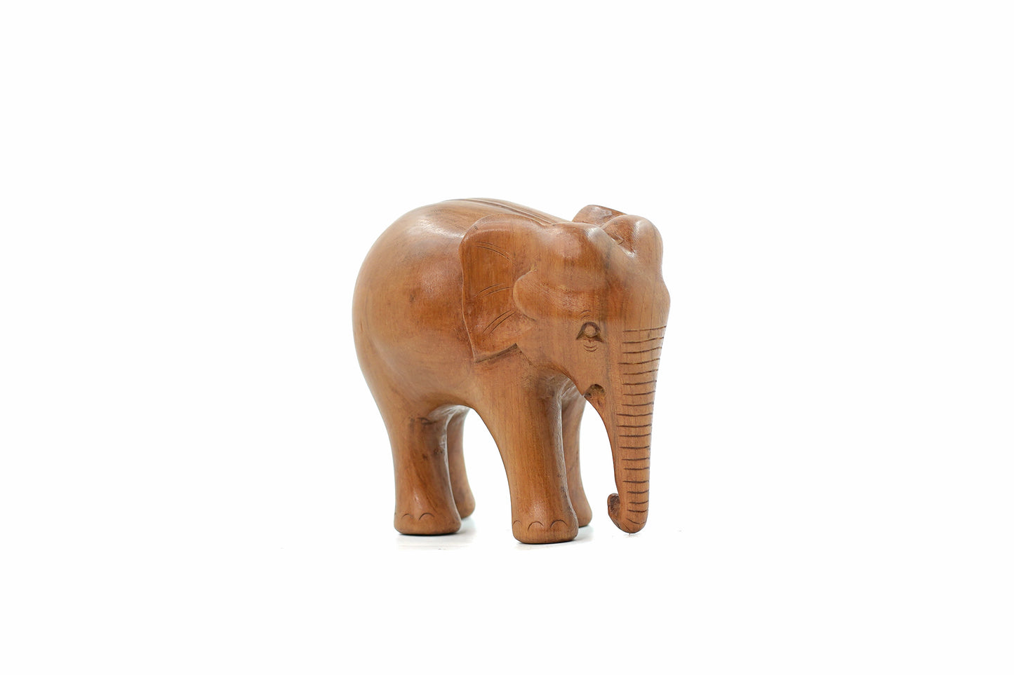 Majestic Elephant of Walnut Wood