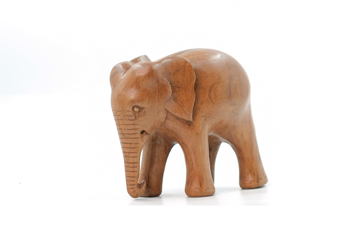 Majestic Elephant of Walnut Wood