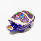 Ocean Tide Treasure - Blue Paper Mache Turtle Box
