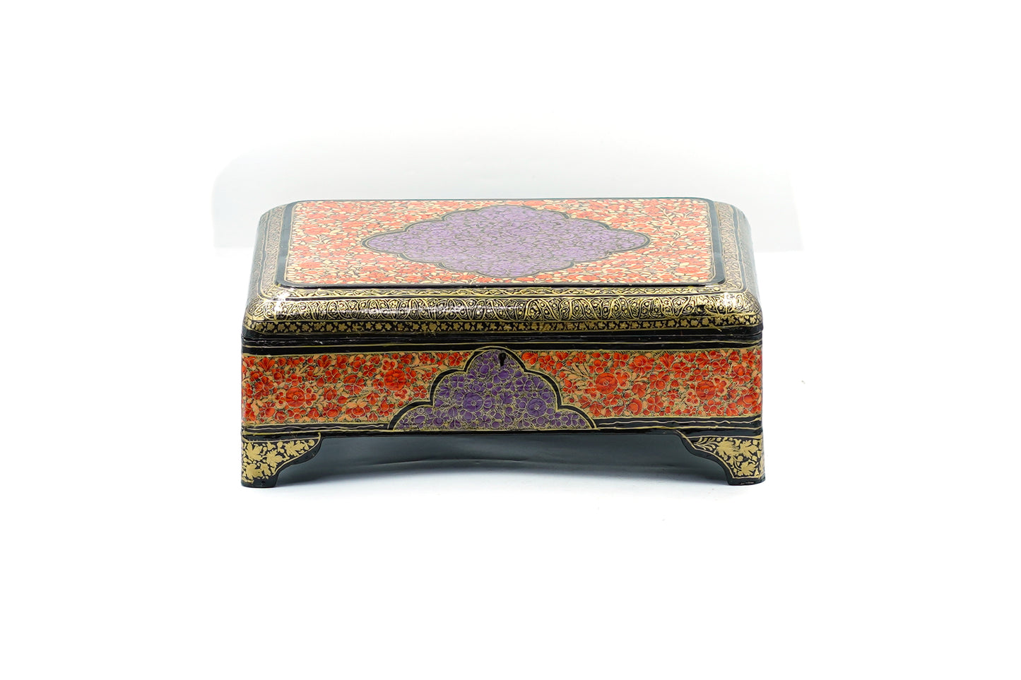 Royal Bloom Paper Mache Jewelry Box