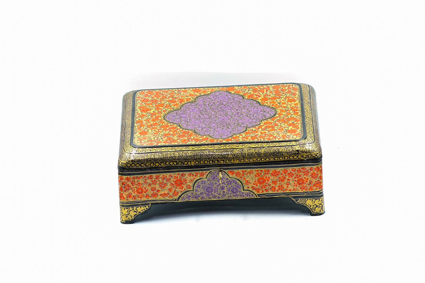 Royal Bloom Paper Mache Jewelry Box