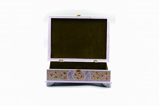 Divine Blossom Paper Mache Holy Book Stand & Storage Box