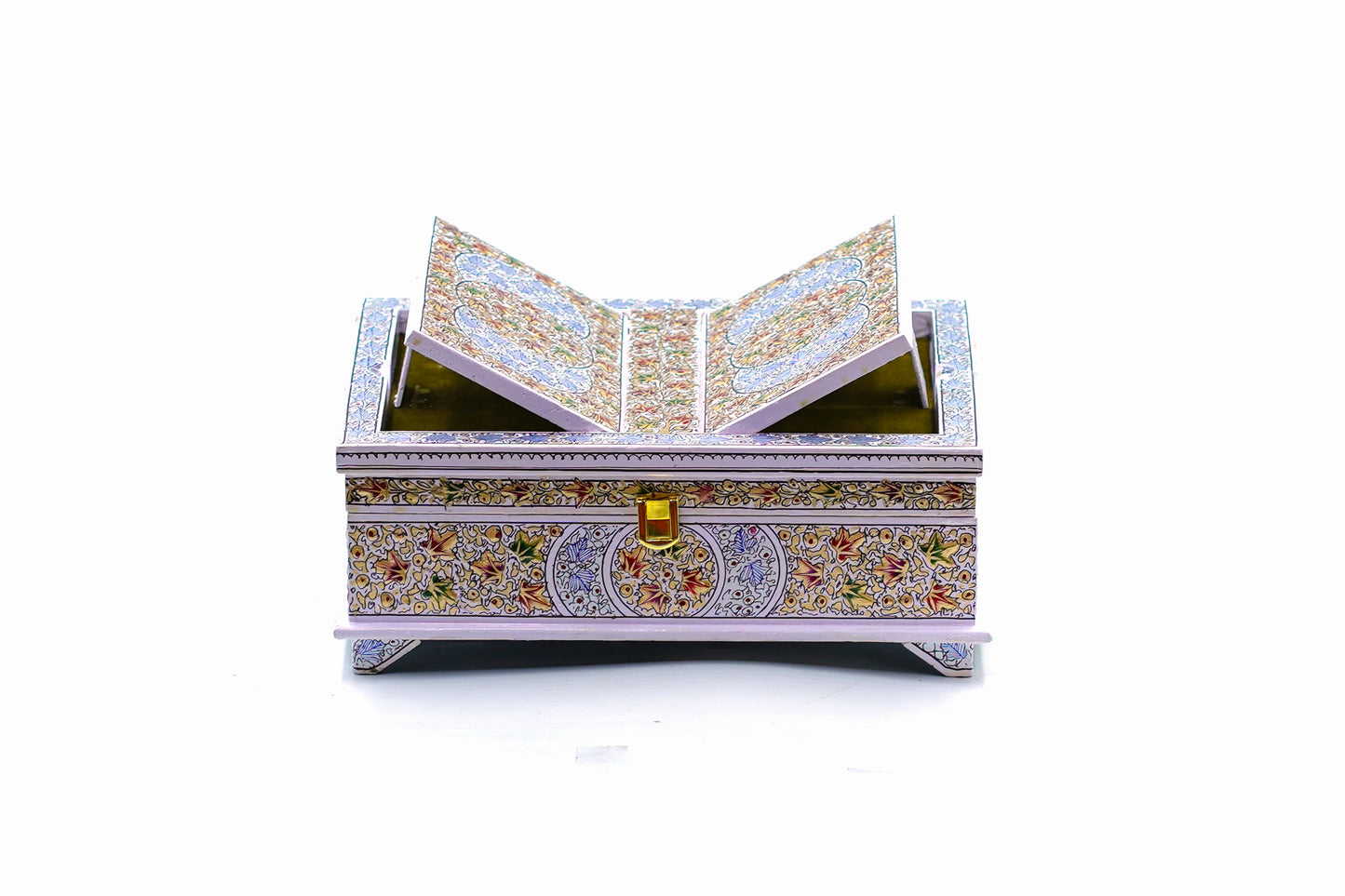 Divine Blossom Paper Mache Holy Book Stand & Storage Box