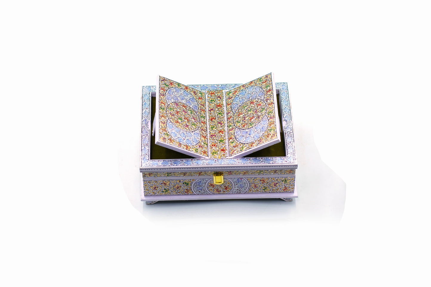 Divine Blossom Paper Mache Holy Book Stand & Storage Box