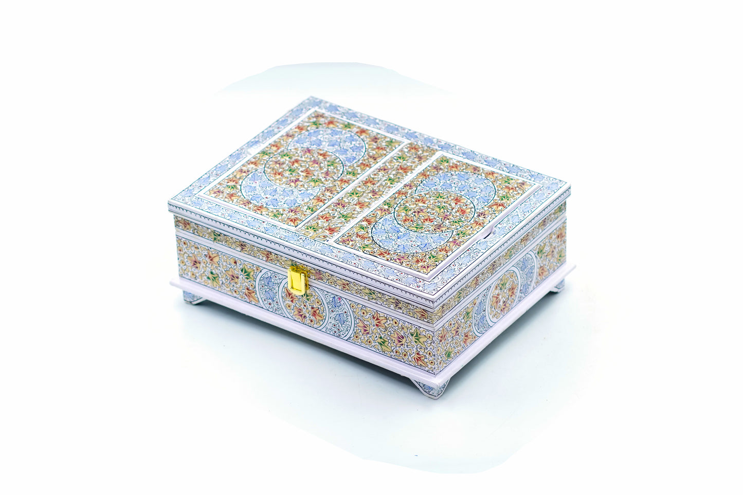 Divine Blossom Paper Mache Holy Book Stand & Storage Box