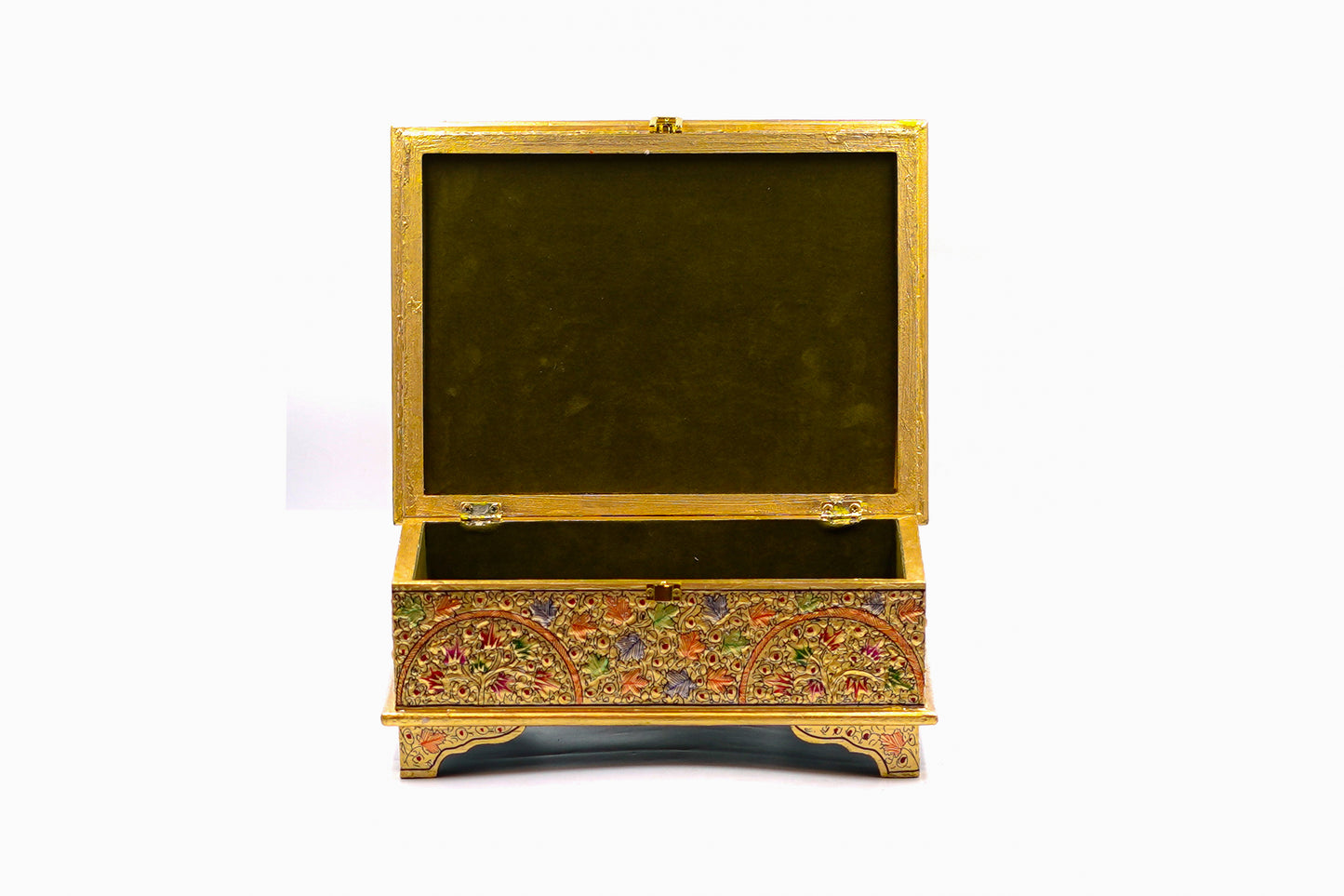 Golden Reverence Paper Mache Holy Book Stand & Storage Box
