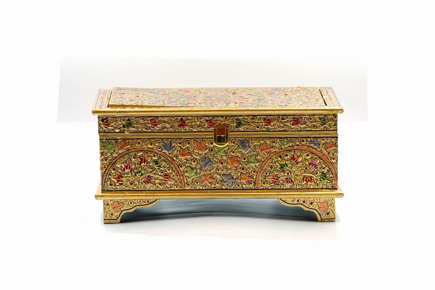 Golden Reverence Paper Mache Holy Book Stand & Storage Box