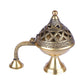 Brass Ethnic Carved Design Incense Burner with Handle