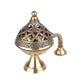 Brass Ethnic Carved Design Incense Burner with Handle