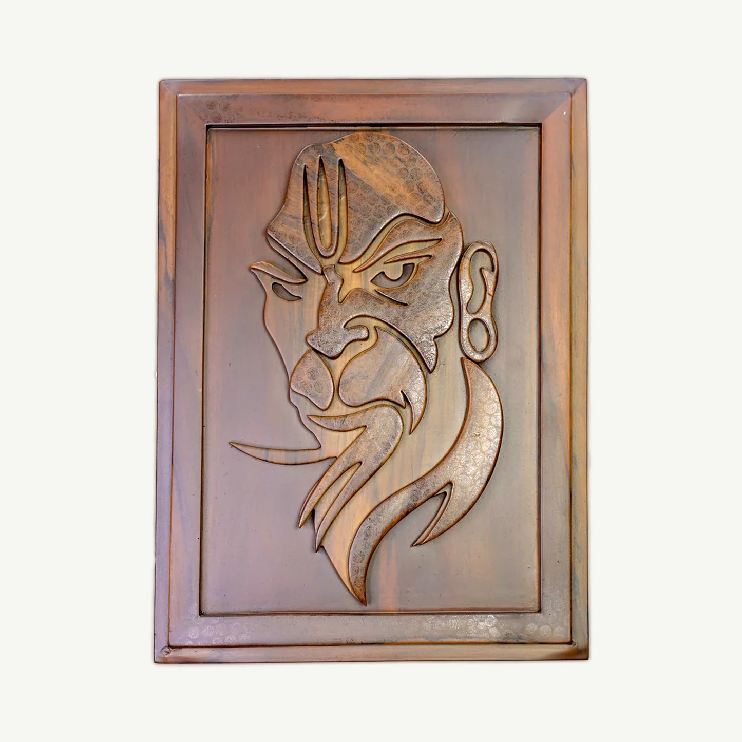 Divine Protector Hanuman Wood Wall Frame