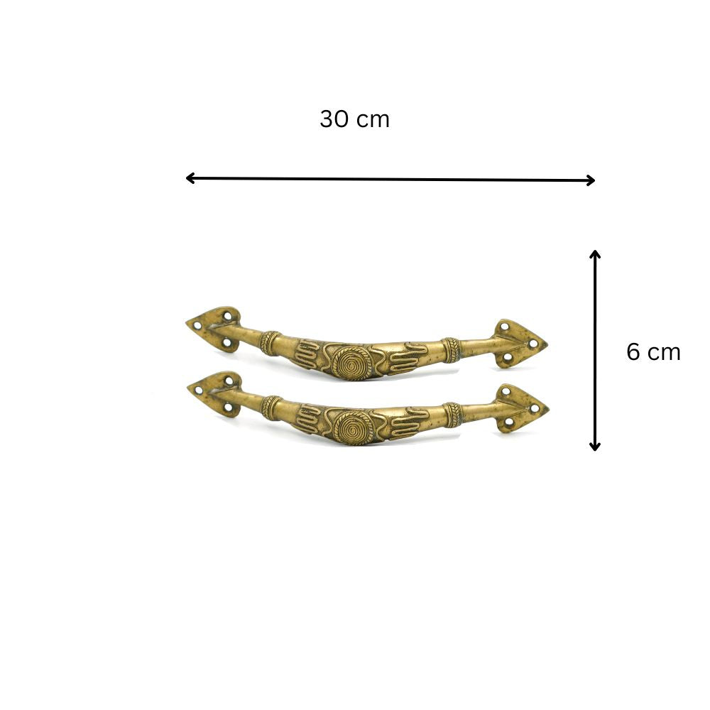 Vintage Ornate Brass Door Handle