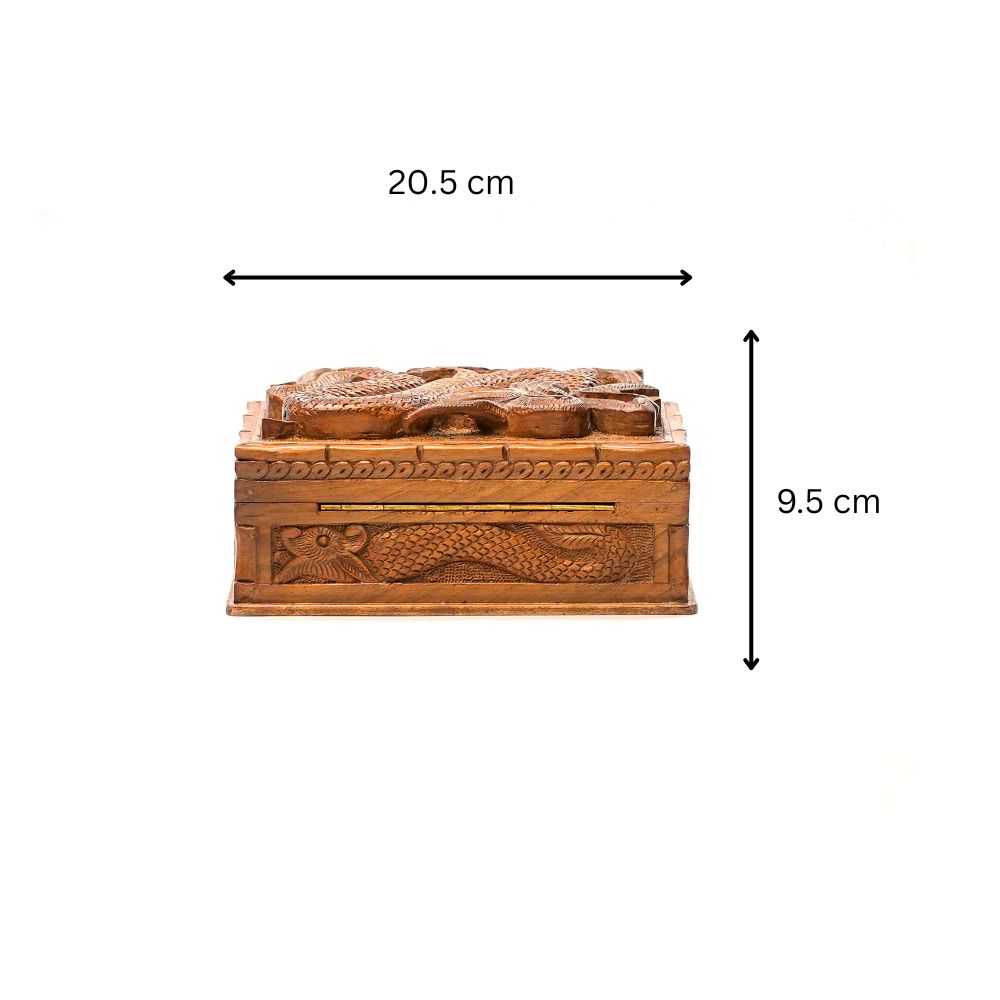 Eternal Flame Dragon Chest- Decorative Wooden Box