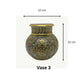 Golden Marbel Vase Set (Set of 3) The Gilded Vine Mughal