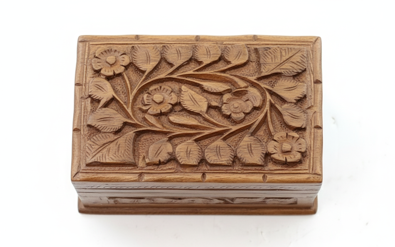 Mooncrest Serenity Walnut Wood Jewelry Box