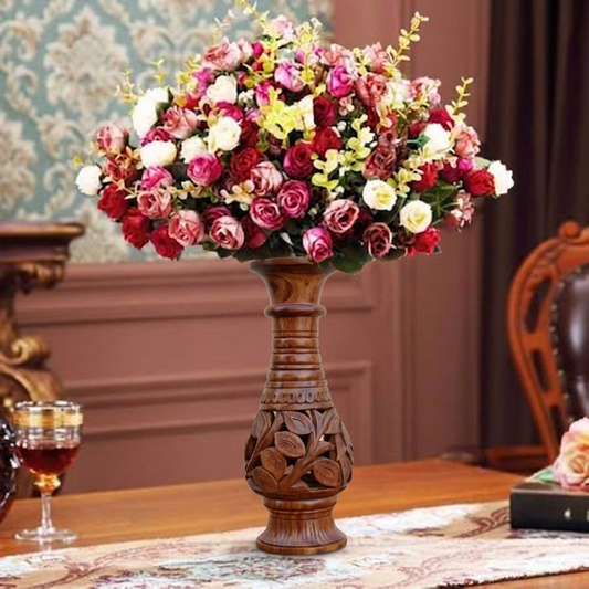 The Amara Hand-Carved Ornamental Pedestal Vase (MTO)
