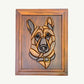 German Shepherd Dog Teak Wood Wall Frame