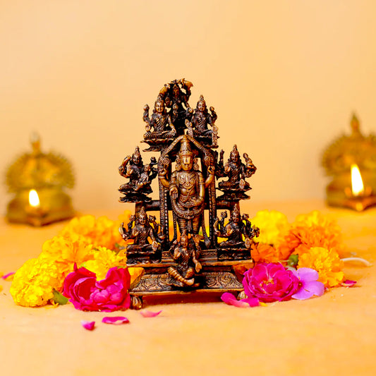 Lord Venkateswara surrounded by Ashtalakshmi