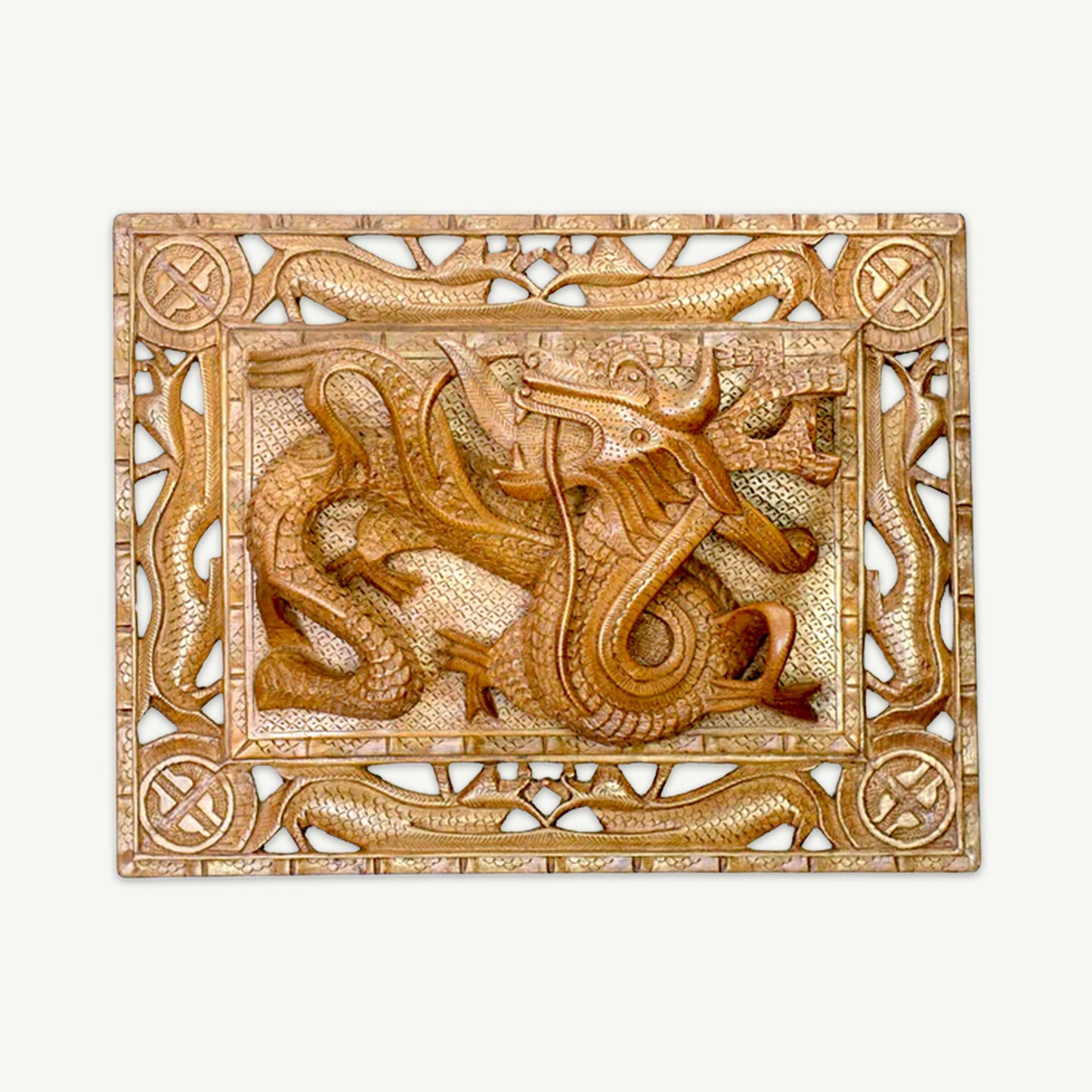 Mythical Dragon - Wood Art Wall Frame